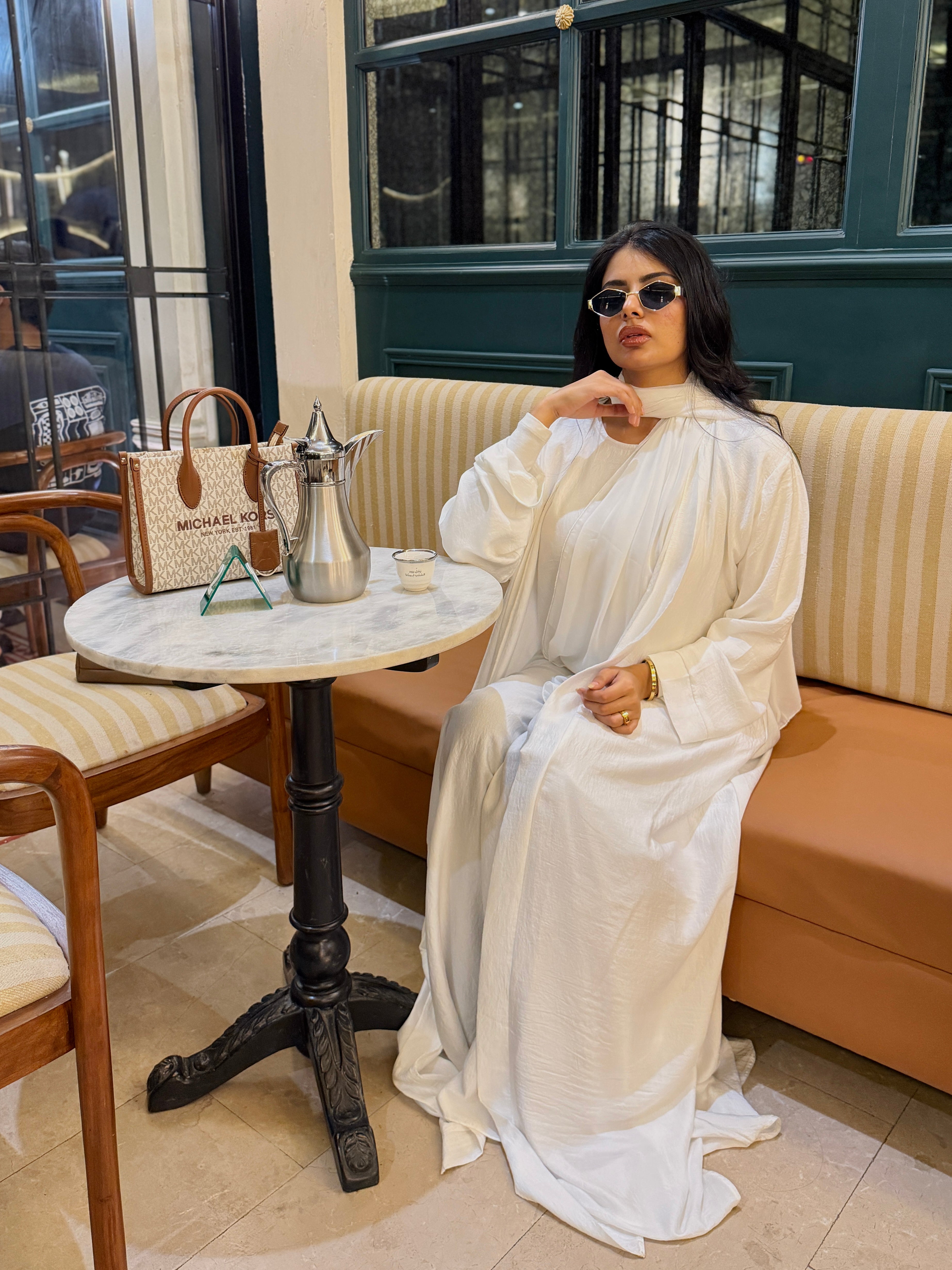 Plain White Abaya