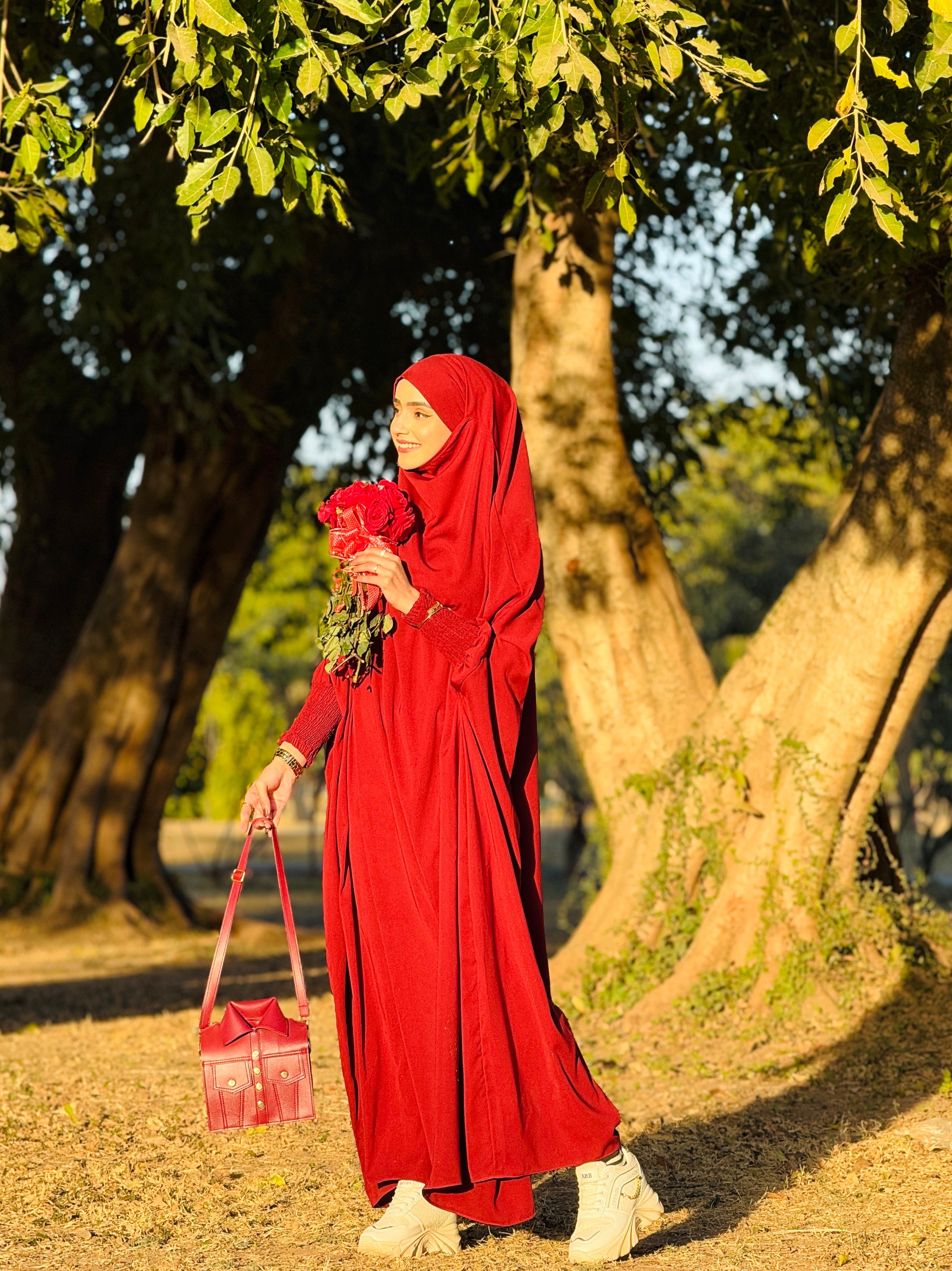 FULL LENGTH JILBAB - RADISH MAROON