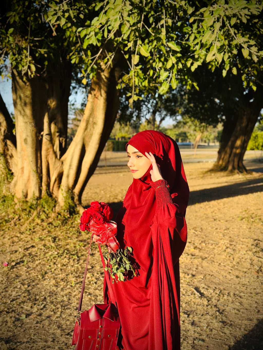 FULL LENGTH JILBAB - RADISH MAROON