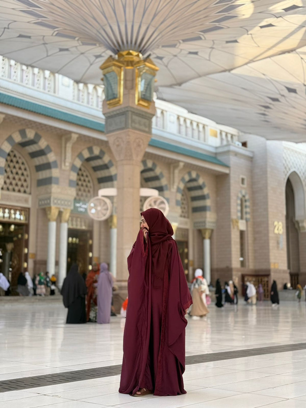 Ember Green Pure Silk Embroidered Abaya