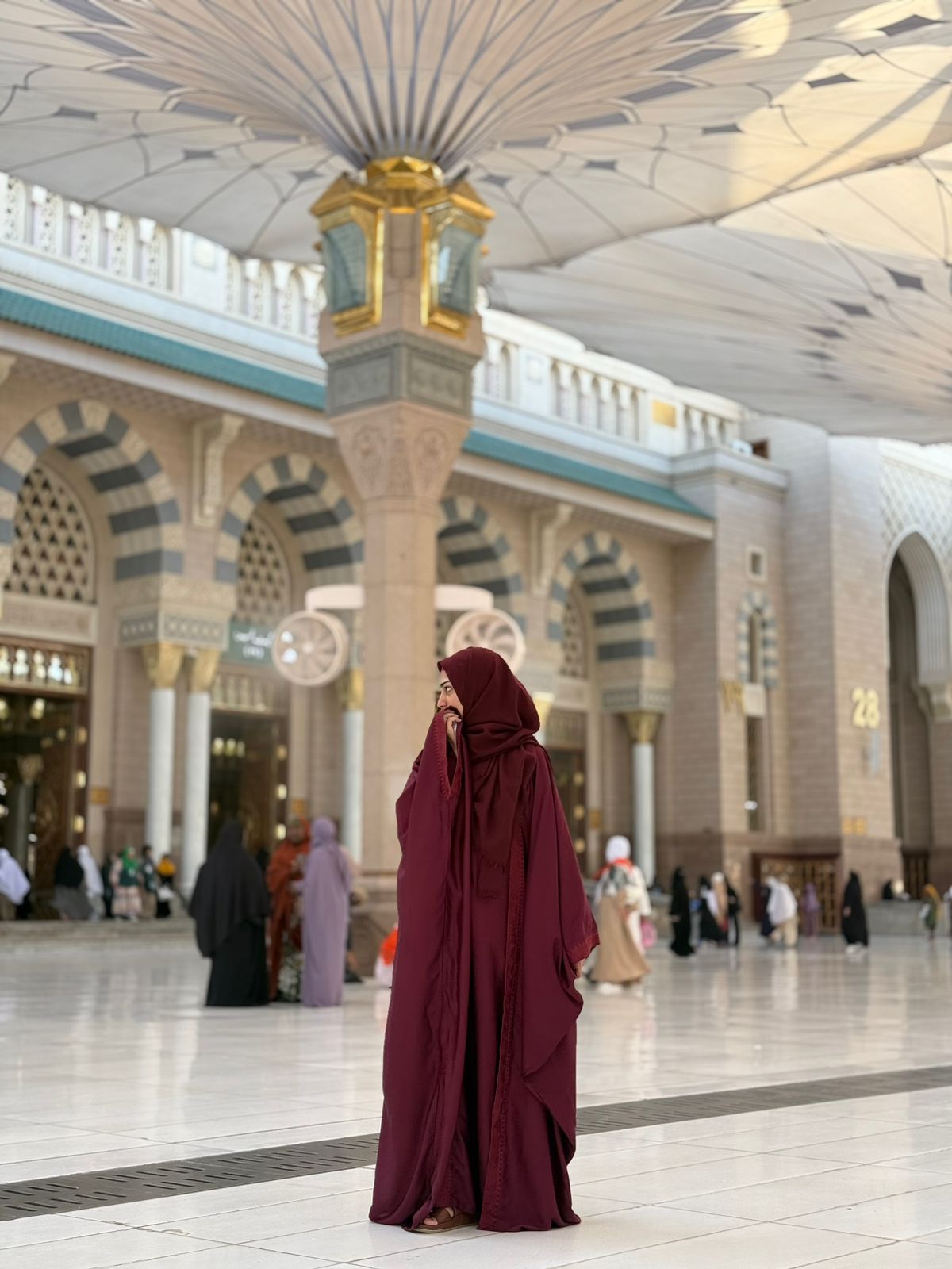 Ember Green Pure Silk Embroidered Abaya