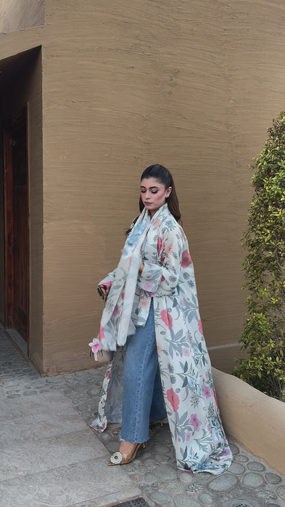 FLORAL SHRUG SET